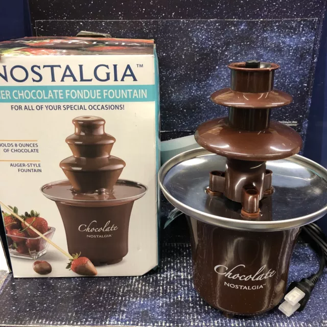 Nostalgia Chocolate Fondue Fountain - Holds 8 Ounces Of Chocolate -Free Shipping
