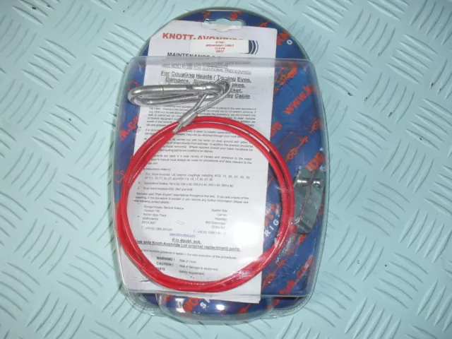 Genuine Knott Avonride Clevis Trailer Break Away Cable Safety Brake Cable