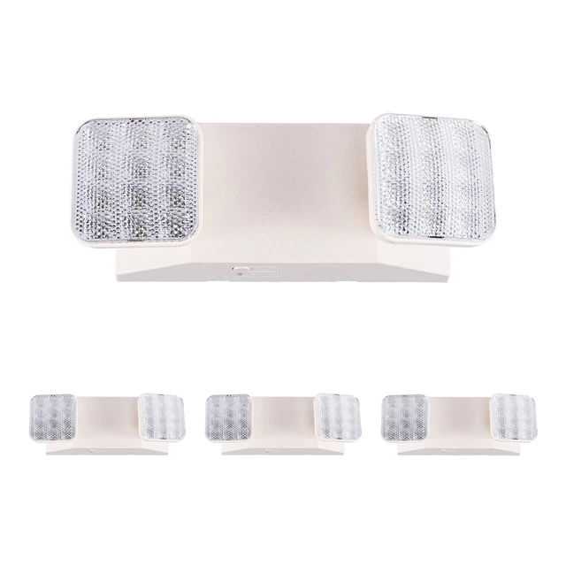 Gruenlich LED Emergency Exit Lighting Fixtures with Two LED Heads and Back-Up...