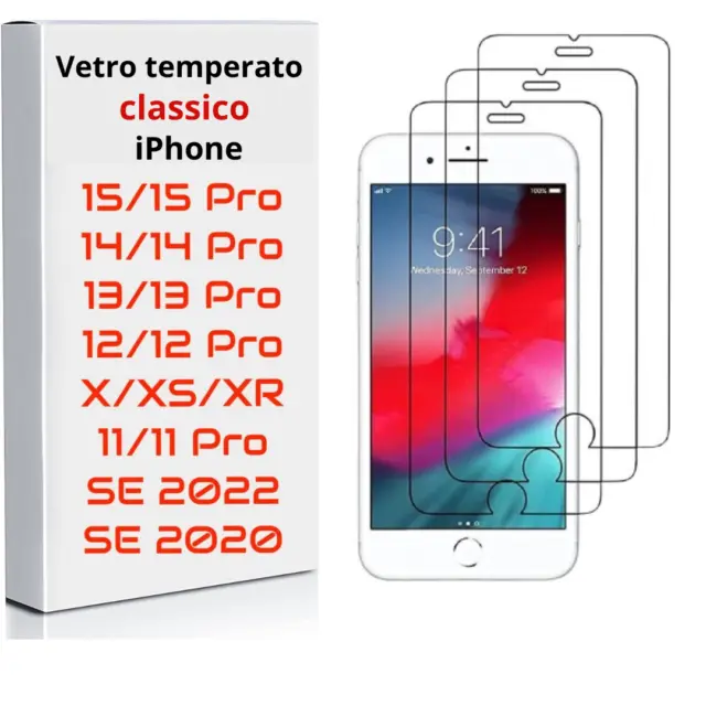 Vetro Temperato Pellicola Protettiva Schermo iPhone 6 6S 7 8 Plus X XR XS 11 PRO