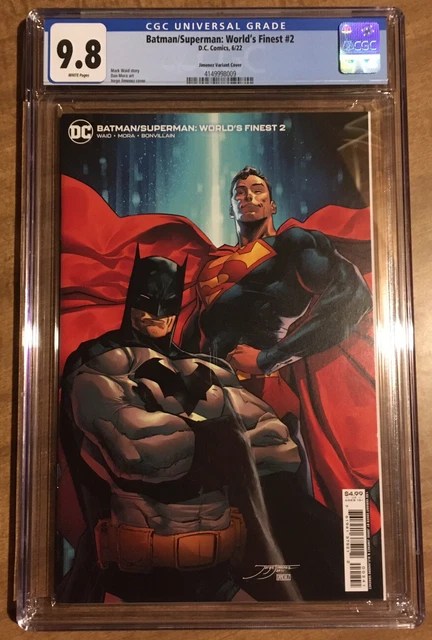 1ST NEZHA Batman/Superman: World's Finest #2 CGC 9.8 NM+/M 1:50 Jimenez Variant