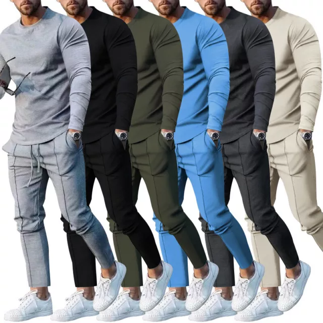 Tuta Da Uomo Set Da 2 Pezzi Felpa Casual Pantaloni Giacca Da Uomo Tute Da+