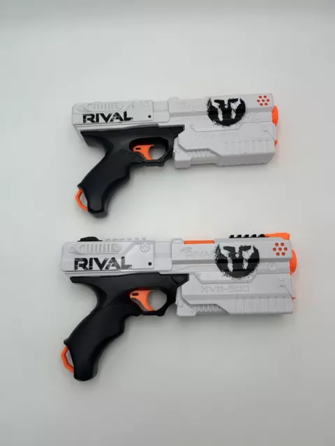 Nerf Rival Phantom Corps Kronos XVIII-500 White Pistol Blaster Lot of 2 Tested