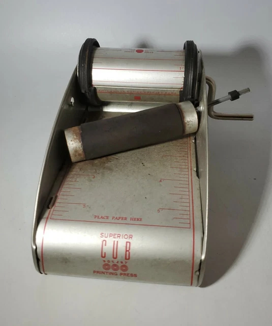 VINTAGE SUPERIOR &CUB& PRINTING PRESS by SMECO U.S.A. 45.48 PicClick