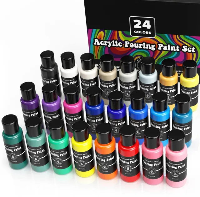 Acrylic Paint 15 Colors Acrylic Paint Large Bottle Set 473Ml/16Oz Dutch  Pouring
