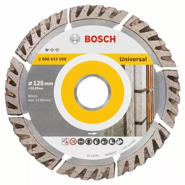 Bosch Disque à Tronçonner Diamanté Standard pour Universel,125 x 22,23 x 2 X 10