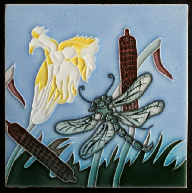 Rare Original Art Nouveau tile C 1925 Azulejos J. M Verdejo Manises Spain