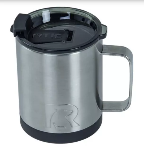 RTIC Coffee Cup NEW 2018 Mug w/ Handle 12oz Tumbler Rambler w/ spill proof lid 3