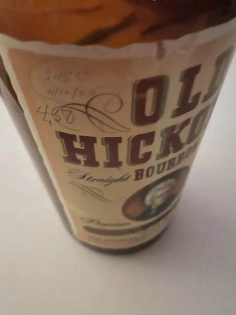 Old Hickory bottle bank. Approx 14”h X 4.5 diameter. Glass. Heavy.