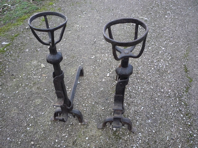IMPORTANT CHENET/LANDIER EN fer forgé/très ancien EUR 300,00 - PicClick FR