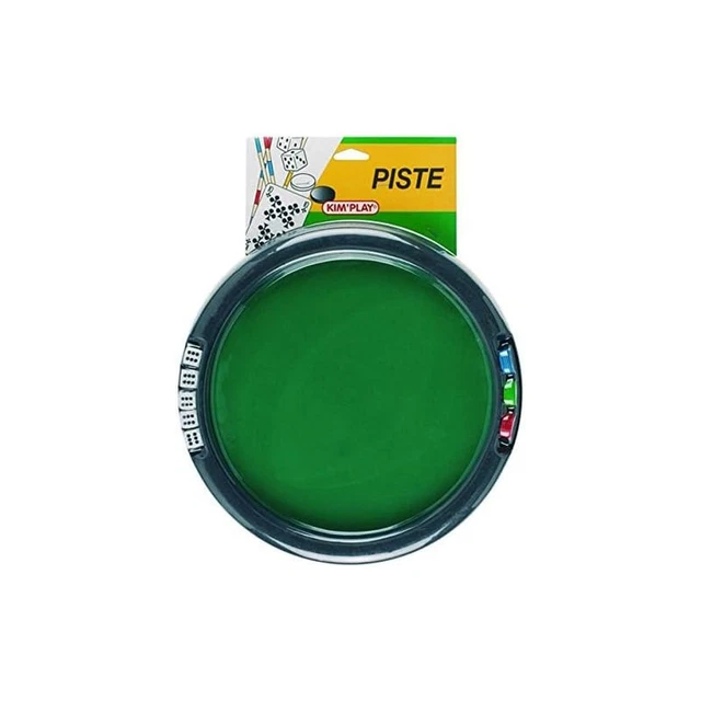 Piste De Dés En Bois Diamètre 24cm - Intérieur Violet, Rouge Ou Vert, Jeu De Hasard
