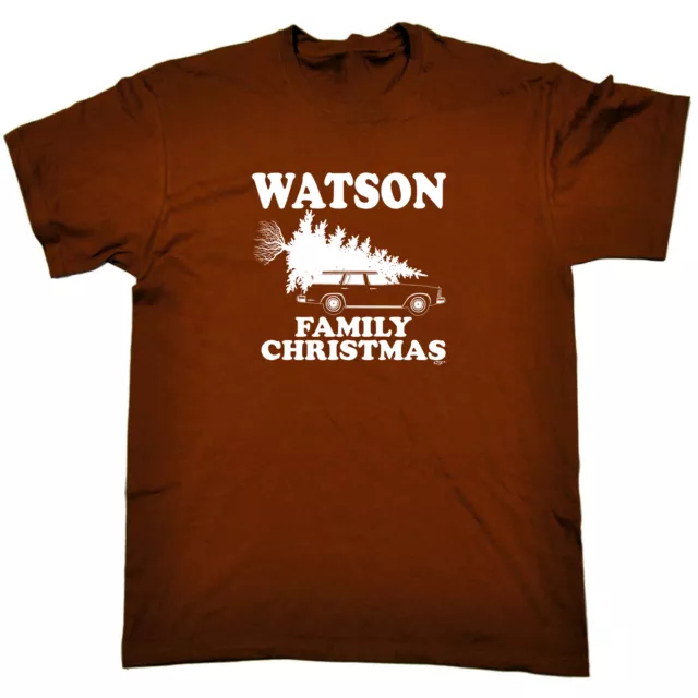 Family Christmas Watson - Mens Funny Novelty Top Shirts T Shirt T-Shirt Tshirts