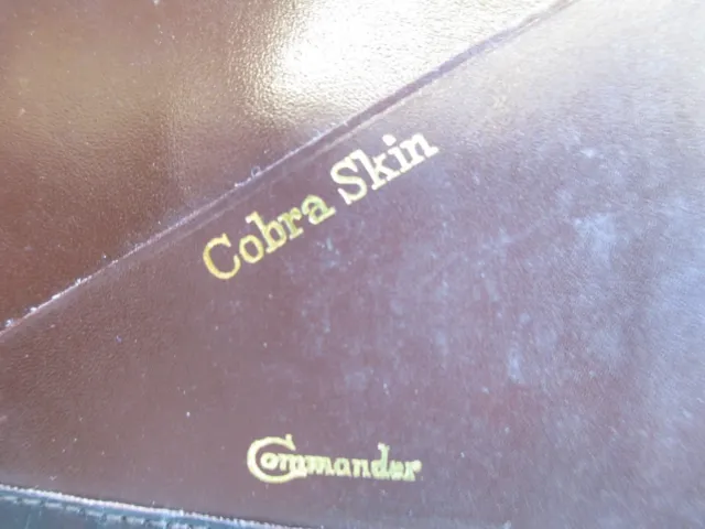 Vintage Cobra Skin wallet Commander snakeskin 3