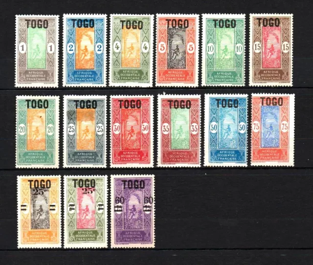 French Togo 1921, overprints.   MLH (3805)