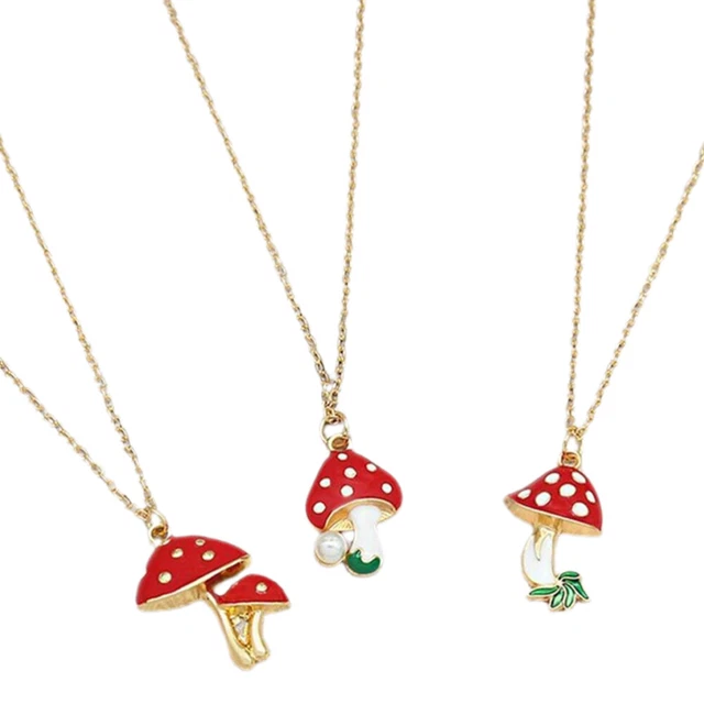 Collana Funghi Lega Collana Regali Ciondolo Collana Ciondolo Cartoni animati