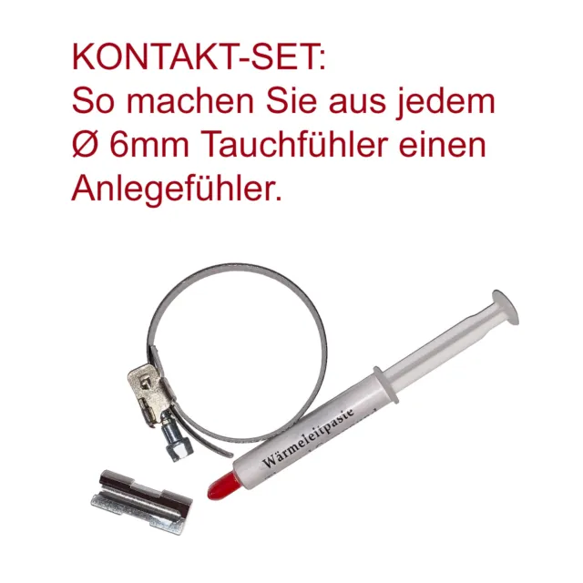 Anlegeset für Tauchfühler 6mm, Anlegefühler Rohranlegefühler Oberflächen Fühler