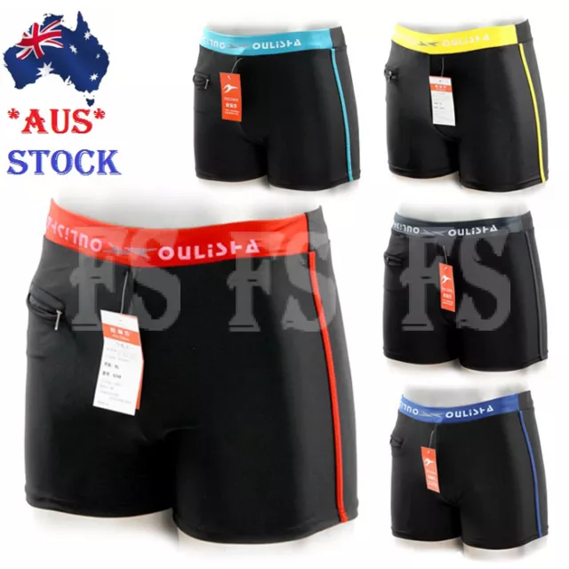 Men Swimwear Trunks Boxer Swimming Swim Shorts Slim Beach Boxers Pants