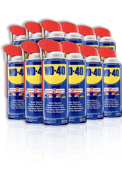 WD-40 12 PACKS Original Forumla Multi Use Product with Smart Straw Sprays 2 Way