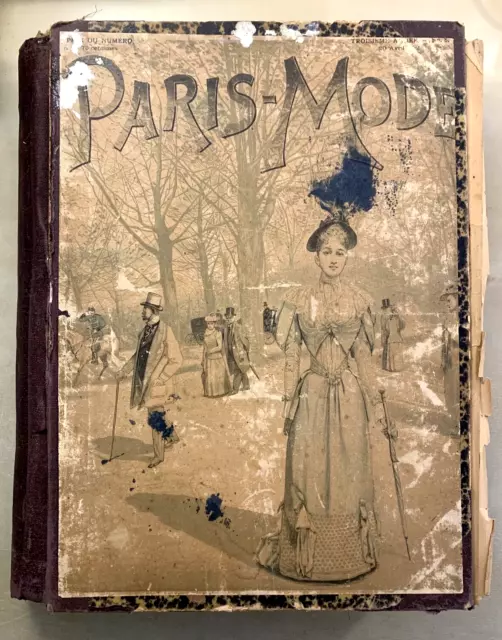 PARIS MODE antique french fashion magazine. Mode français 1892. 24 issues