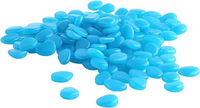 100Pcs Fish Tank Rocks, Glow in the Dark Rocks Decorative Aquarium Gravel Stone