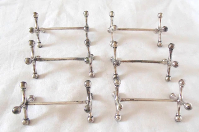 Lot De 6 Porte-couteaux Christofle – Modèle Atonium – Métal Argenté Vintage