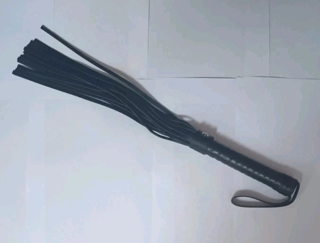 ADULT BDSM BONDAGE Whip Faux Leather Spanking Whip in Black 2.02 ...