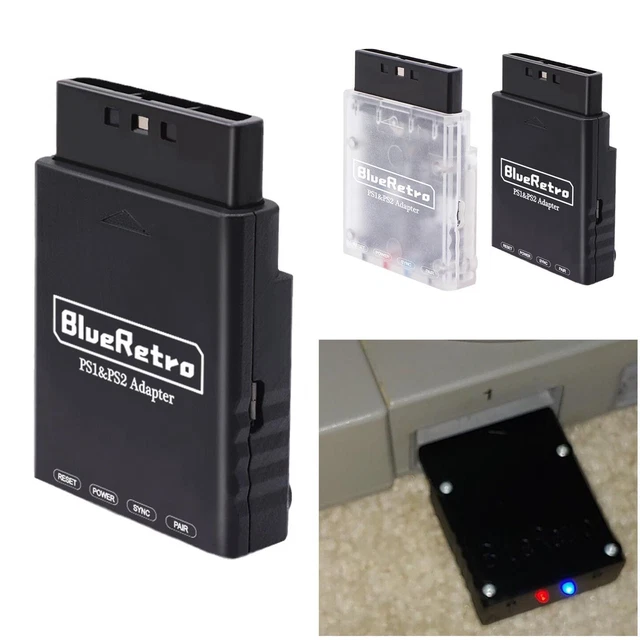 BLUERETRO BLUETOOTH CONTROLLER Adapters for PS2 PS1 Game Console .FAST