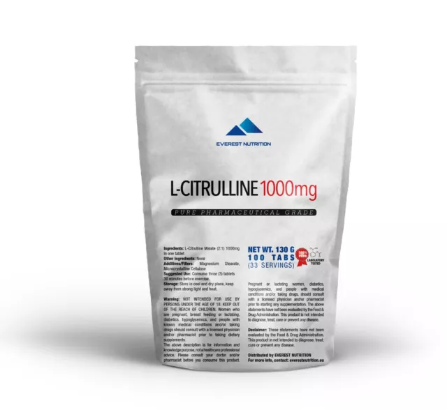 CITRULLINE MALATE 1000mg tabletas, GRAN BOMBA MUSCULAR, REGENERACIÓN RÁPIDA