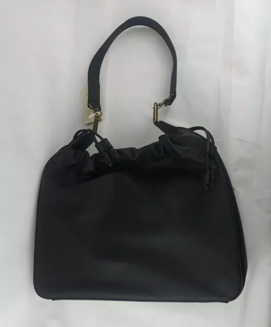 Drawstring Closure Shoulder Bag  Purse - Universal Thread Black New