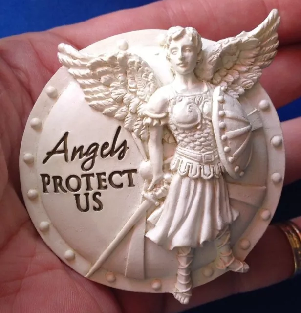 Rare Archangel St Michael Visor Clip Protection Saint Angels Protect Us