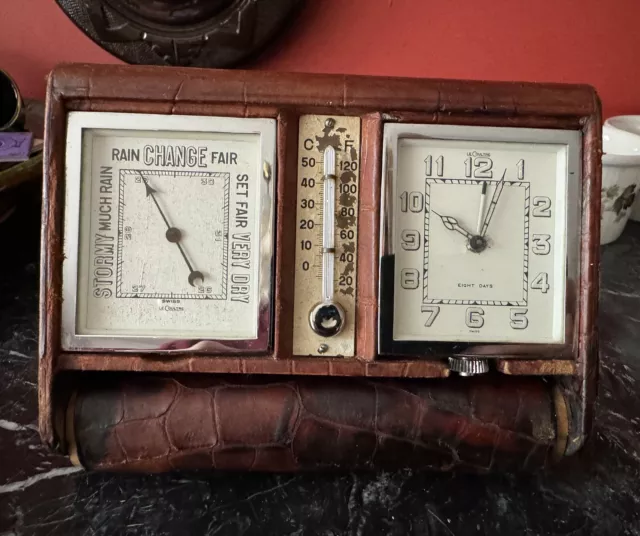 Rare Art Deco Jaeger LeCoultre Travel Clock.