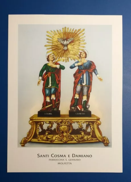 Santino Holy Card Formato 23x17cm Santi Medici Molfetta Bari