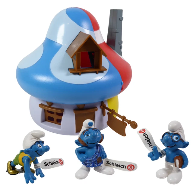 La maison des Schtroumpfs avec Figurines PVC+ autocollants - Jouet Schleich CS02