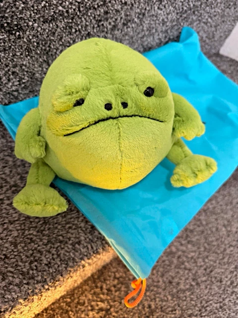 JELLYCAT RICKY RAIN Frog Medium Green Plush Soft Toy With Tags RR3FN £ ...