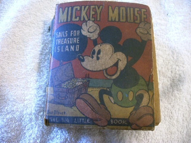 Vintage 1933 Walt Disney Mickey Mouse Sails For Treasure Island Book # 750