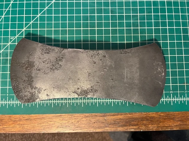 Vintage Plumb brand double-bit axe head--unrestored, used condition