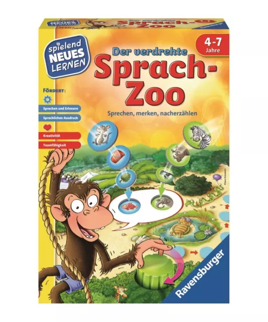 Ravensburger Lernspiel Der verdrehte Sprach-Zoo | Kinderspiel | Spiel ab 4 Jahre