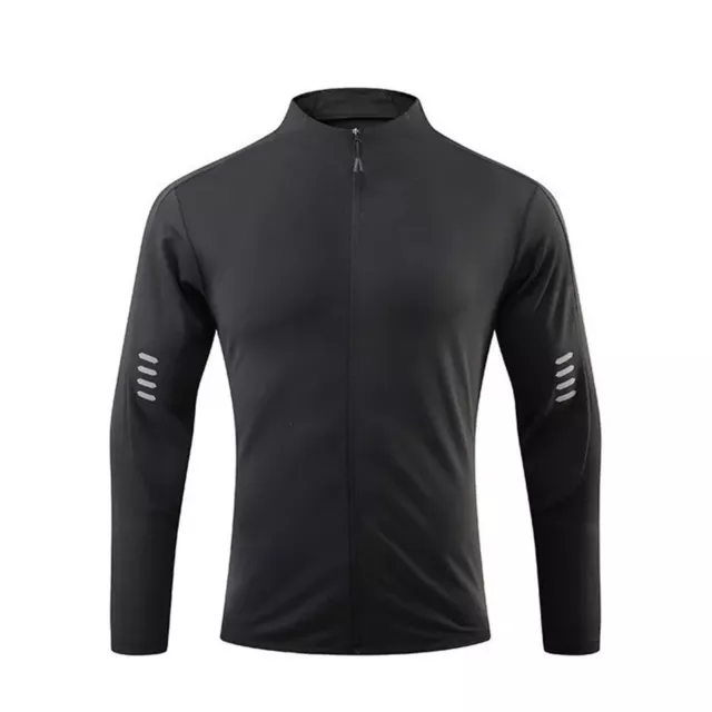 Men Cycling Coat Athletic Sun Protection Top Men's Stand Collar Quick-drying Gym