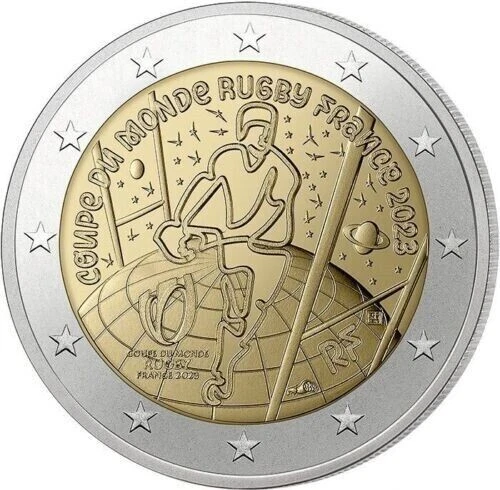 France 🇫🇷 Coin 2€ Euro 2023 Rugby World Cup UNC Coupe Du Monde Sports | UK