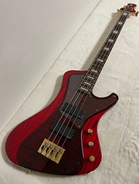 Used ESP STREAM-CTM Black Cherry Active EMG PU Bass Ash Body W/GB