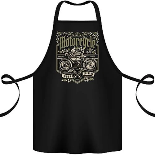 Custom Motorcycle Biker Motorbike Cotton Apron 100% Organic