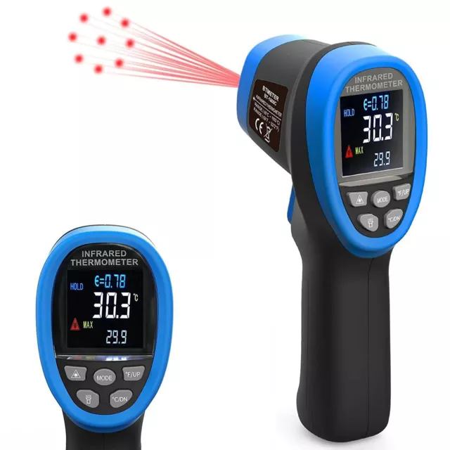 BTMETER Infrarot Thermometer Pyrometer Laser Temperaturmessge IR 1800℃ DS 50:1