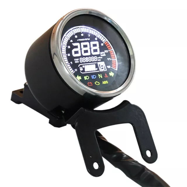 Digital LCD Motorcycle Odometer Speedometer Tachometer Gauge Meter Universal