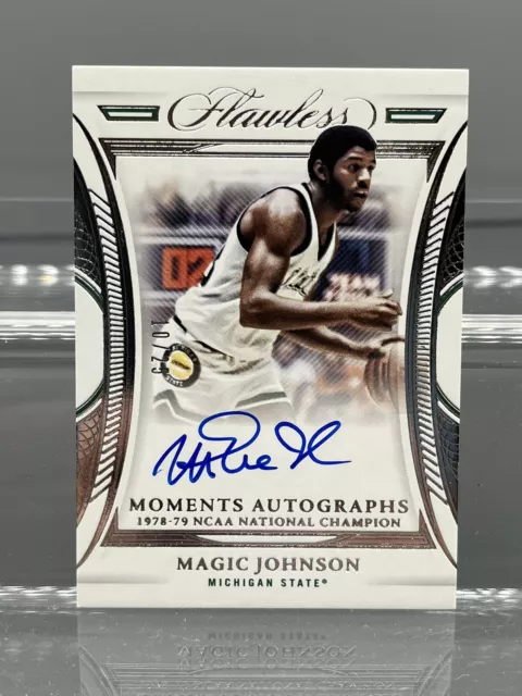 2022 Panini Flawless Collegiate Moments Auto 10/25 Magic Johnson Michigan State