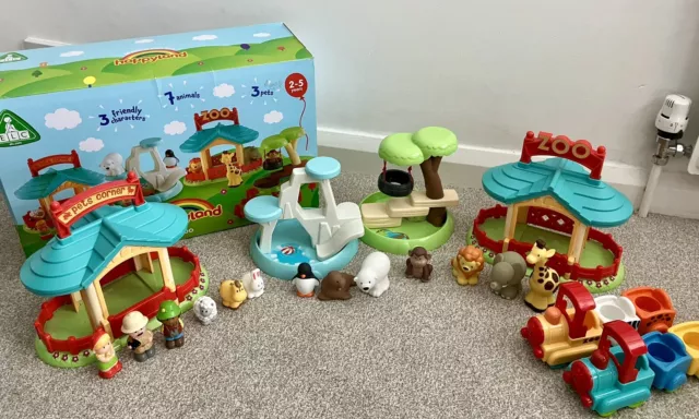 ELC Happyland Zoo,Monkey Swing,Artic Pen, Train Bundle - Animals Job Lot Boxed