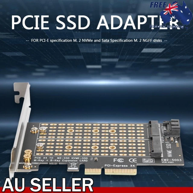 M+B Key M.2 NVME SSD to PCIE SATA Adapter Expansion Card for 2230 2242 2260 2280