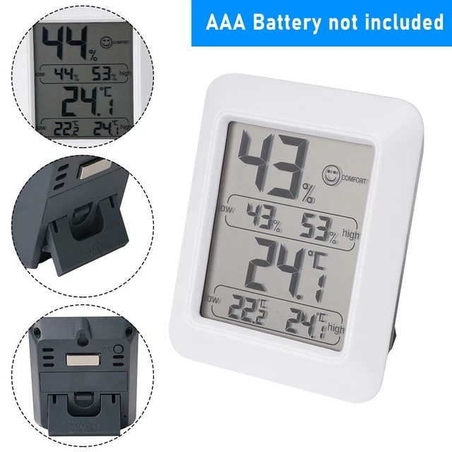 Digital Wireless Hygrometer Indoor/Outdoor Thermometer Humidity-Monitor W/Sensor
