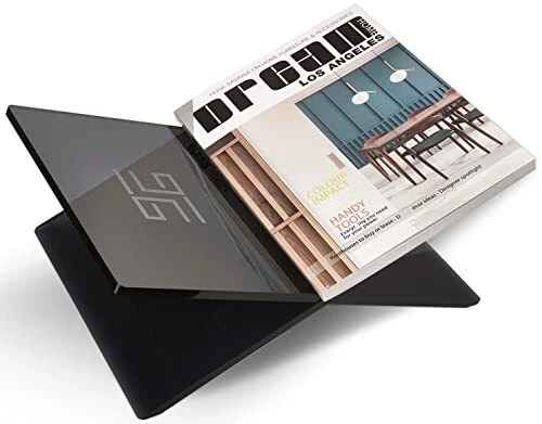 Black Acrylic Book Stands - Cross Frame Acrylic Book Holder, Open Bookstand