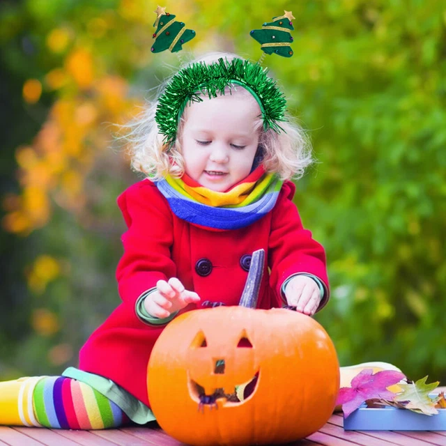 4 pz fascia per fronte zucca Halloween fascia per fronte cosplay copricapo