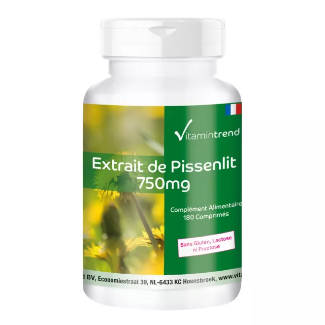 Extrait de pissenlit 750 mg - 180 comprimés - VEGAN | Vitamintrend